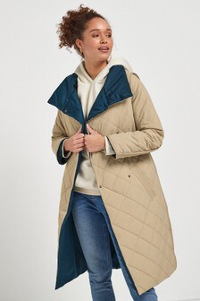 Manteau réversible matelassé