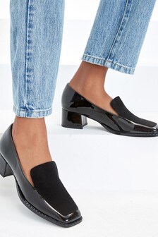 מוקסינים מרובעים עם עקב