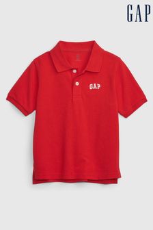 Gap Red Logo Pique Short Sleeve Polo Shirt (Newborn-5yrs) (137916) | €16