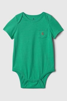 Gap Green Brannan Bear Pocket Bodysuit (Newborn-24mths) (138169) | €9