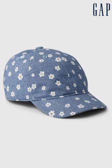 Niebieski - Niemowlęca czapka baseballowa Gap z nadrukiem (138172) | 65 zł