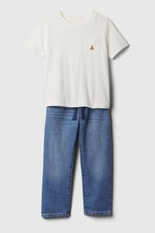 Gap Brannan Bear Baby Short Sleeve T-shirt And Jeans Set (6mths-5yrs) (138208) | kr640