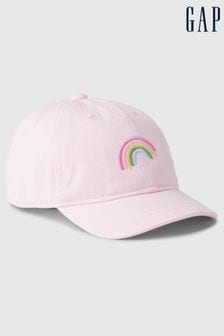 Розовый - Gap Baby Graphic Print Baseball Hat (138283) | €14