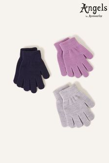 Angels By Accessorize Girls Black Gloves Set of 3 (138471) | €16