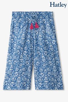 Hatley Blue Floral Cropped Culottes