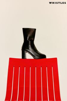 Whistles Clara Platform Heeled Black Boots (139206) | 360 €