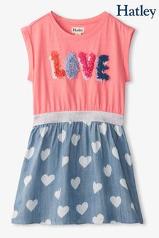 Hatley Pink Love Elastic Waist Dress (139551) | SGD 62