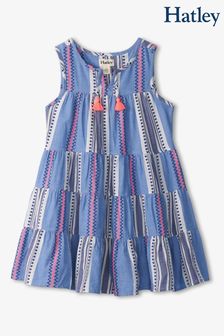 Hatley Blue Boho Stripe Layered Tiered Dress (139640) | NT$2,050