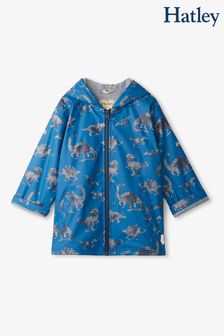 Niebieski - Hatley Waterproof Zip Up Hooded Rain Jacket (139748) | 280 zł