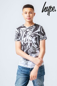 Hype. Mono Swirl Fade Print T-Shirt
