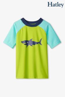 Hatley綠色鯊魚圖案短袖緊身泳衣 (139965) | NT$1,030
