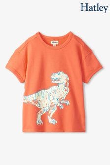 Hatley Orange Dinosaur Glow T-Shirt