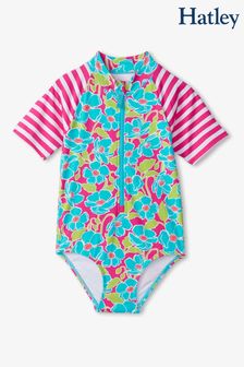 Hatley Blue Poppies Rashguard Swimsuit