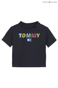 Tricou cu logo Tommy Hilfiger Albastru Nou-născut (140522) | 174 LEI