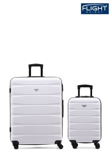Set Of 2 Large Check-In & Small Carry-On Hardcase Travel Suitcase