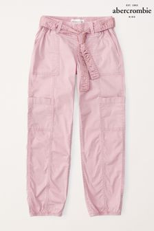 Różowe spodnie bojówki Abercrombie & Fitch w stylu utility (140997) | 142 zł