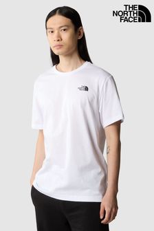 Белый - Красная мужская футболка с короткими рукавами The North Face (141770) | €37