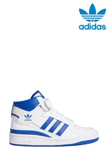 adidas Originals White Forum Mid Youth Lace Trainers (141791) | $91