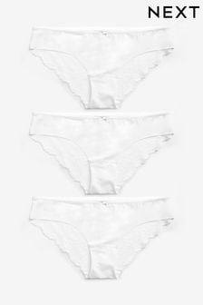 白色 - No VPL 黑色蕾絲短褲 3 件裝 (141823) | HK$142