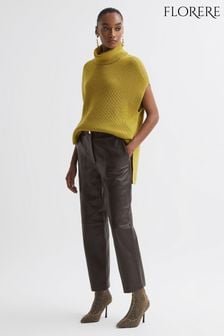 Florere Tapered Leather Trousers (142041) | kr5 460