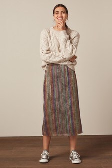 Rainbow Plisse Midi Skirt (142772) | €31.50
