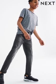 Grey Denim Regular Fit Cotton Rich Stretch Jeans (3-16yrs) (142857) | €17 - €25
