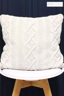 Riva Paoletti Aran Cable Knit Polyester Filled Cushion (142909) | kr510