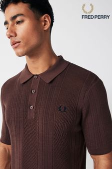 Fred Perry Brick Crochet Knitted Polo Shirt (143462) | $171
