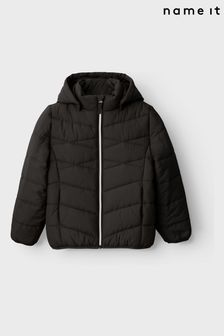 Name It Black Zip Up Padded Jacket (143518) | kr480