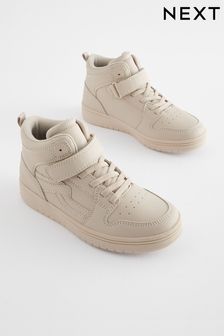 Neutral Elastic Lace High Top Trainers (143696) | $44 - $51