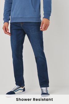 Mid Blue Shower Resistant Slim Fit Essential Stretch Jeans (143726) | ₪ 89