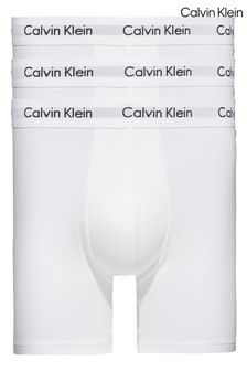 أبيض - حزمة من ثلاثة ملابس داخلية بوكسر قطن قابل للتمدد من Calvin Klein  (143981) | 204 ر.ق