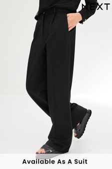 Черный - Строгие брюки широкого кроя (144960) | 25 230 тг