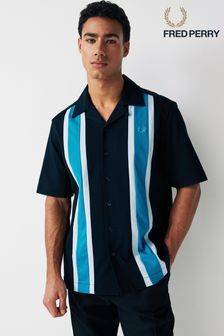 Fred Perry Panel Short Sleeve Resort Black Shirt (145127) | kr1,298