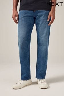 Vintage blauw - Standaard - Katoenen straight-fit jeans (145262) | €20