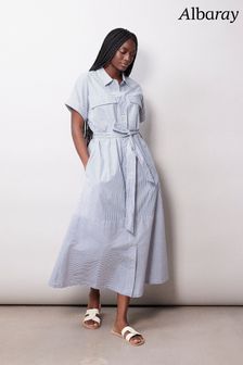 Albaray Blue Ticking Stripe Dress (145376) | kr1 810
