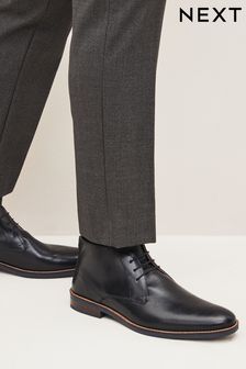 Black Leather Chukka Boots (146167) | 299 SAR