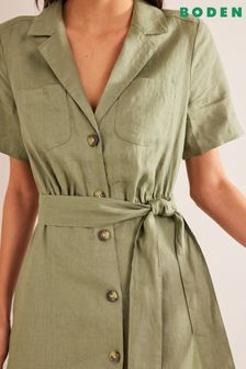 Boden Green Revere Collar Maxi Shirt Dress (146313) | 92 €