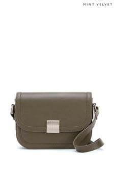 Mint Velvet Green Leather Crossbody Bag (146770) | €203