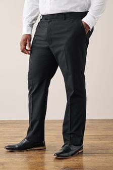 Black Regular Fit Tuxedo Suit Trousers with Tape Detail (147081) | $54