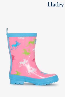 Hatley Pink Mystical Unicorn Shiny Wellies (147108) | KRW57,600