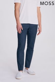MOSS Slim Fit Blue Flannel Trousers (147257) | €52