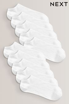 Белый - Набор из 10 шт. - Низкие носки  (147375) | €14
