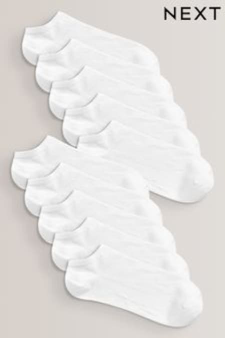 White 10 Pack Trainer Socks (147375) | AED52