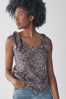 Caraco avec nœud aux épaules