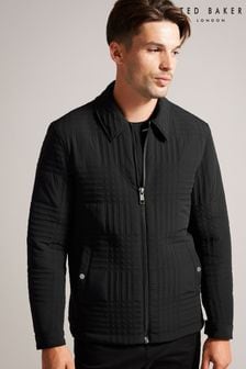 Ted Baker Manburn Quilted Harrington Black Shirt With Collar (148762) | €102