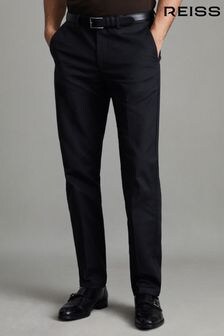 Reiss Navy Eastbury Reg Cotton Blend Chinos (149199) | $209