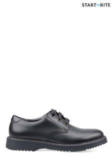 Start-Rite Impact Lace Up Black Leather School Shoes Wide Fit (149406) | $99