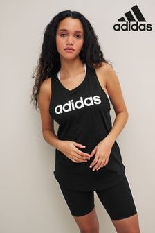 adidas Black Sportswear Essentials Loose Logo 100% Cotton Tank Top (149524) | $26