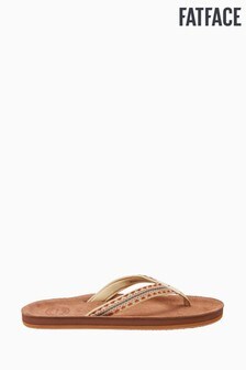 Tongs FatFac Somerton en daim fauve